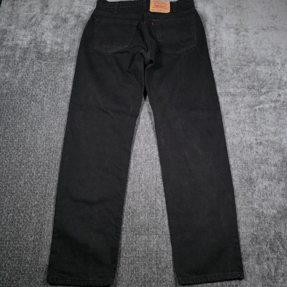 Vintage Levis 505 Regular Fit Straight Leg Black Denim Jeans Made in USA 34x30